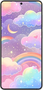 Силиконовый чехол Облака и радуга для Samsung Galaxy S25 Edge - 6312u-3923 изображение 