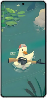 Силіконовий чехол Каченя з автоматом для Samsung Galaxy S25 Edge - 6356u-3923 изображение 