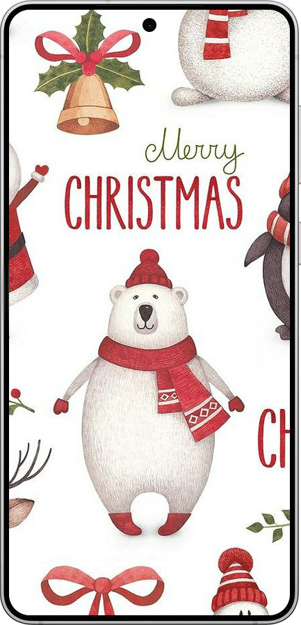 Силиконовый чехол Merry Christmas для Samsung Galaxy S25 Edge - 4106u-3923 изображение 