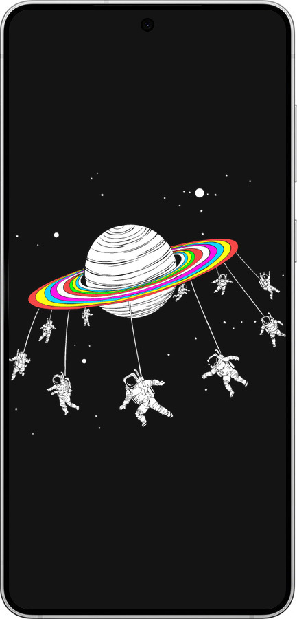 Силиконовый чехол Лунная карусель для Samsung Galaxy S25 Edge - 4136u-3923 изображение 