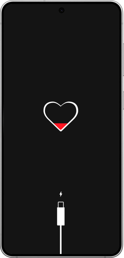 Силиконовый чехол Подзарядка сердца для Samsung Galaxy S25 Edge - 4274u-3923 изображение 