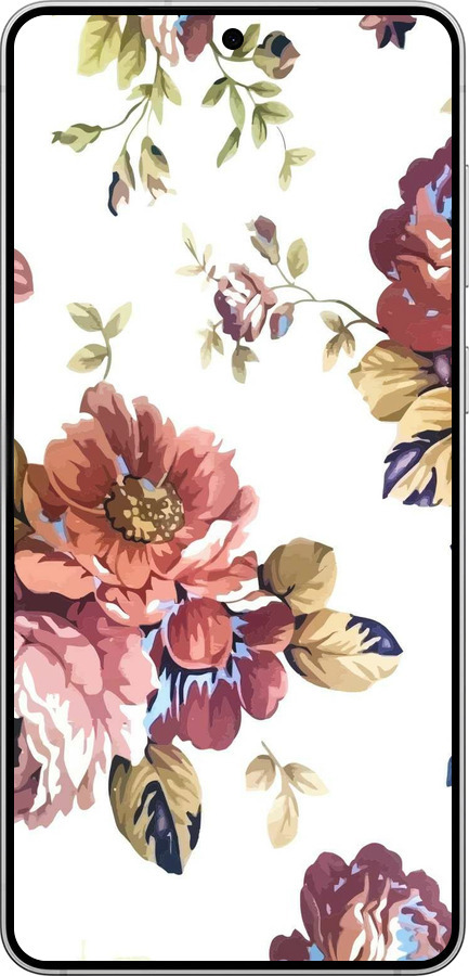 Силиконовый чехол Vintage flowers для Samsung Galaxy S25 Edge - 4333u-3923 изображение 