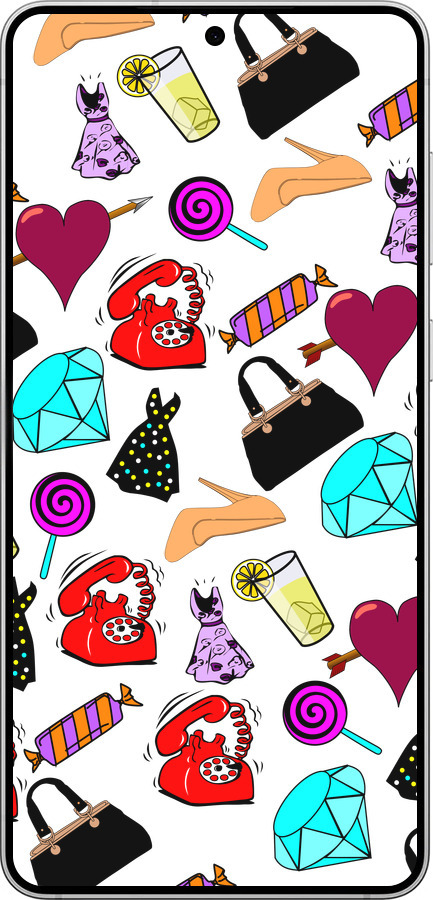 Силиконовый чехол stickers для Samsung Galaxy S25 Edge - 4757u-3923 изображение 