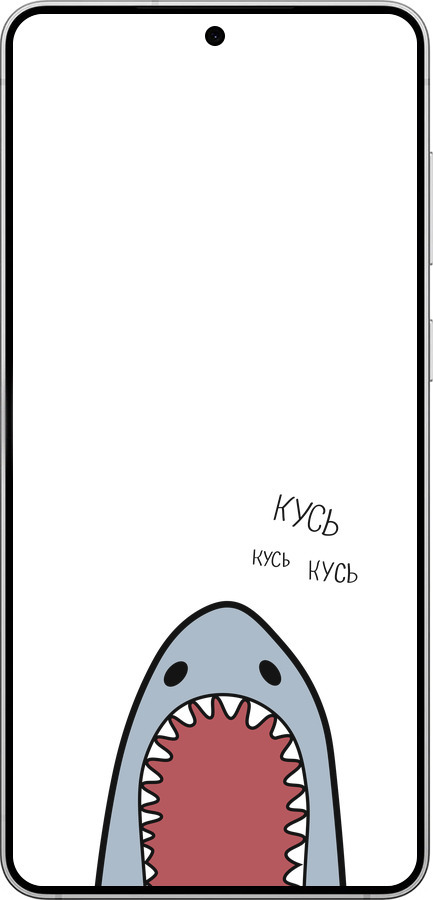 Силиконовый чехол Акула для Samsung Galaxy S25 Edge - 4870u-3923 изображение 