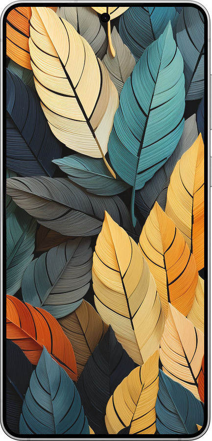 Силиконовый чехол Кольорове листя для Samsung Galaxy S25 Edge - 5644u-3923 изображение 