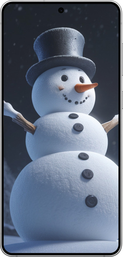Силиконовый чехол Снеговик для Samsung Galaxy S25 Edge - 5826u-3923 изображение 