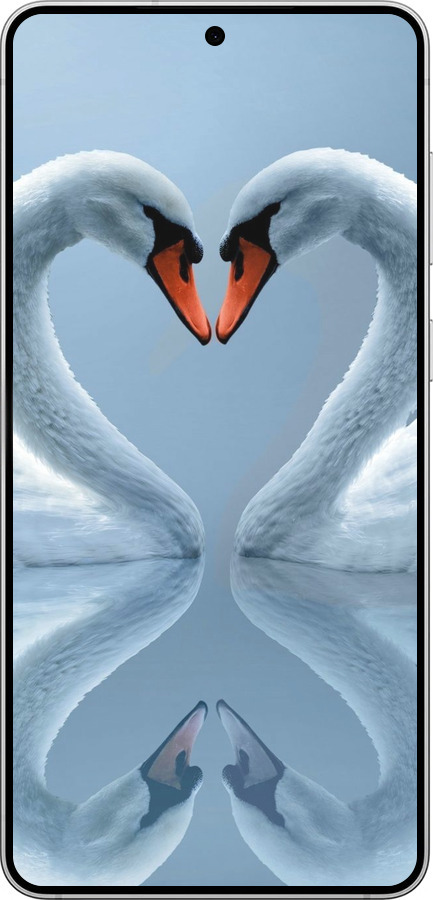 Силиконовый чехол Лебеди для Samsung Galaxy S25 Edge - 6007u-3923 изображение 