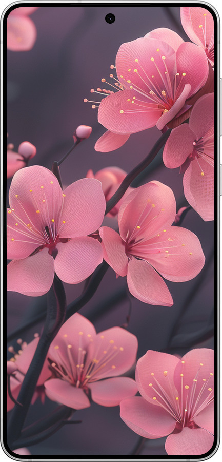 Силіконовий чехол Пурпурова сакура для Samsung Galaxy S25 Edge - 6075u-3923 изображение 