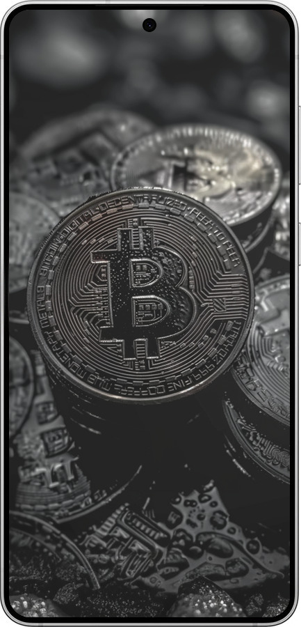 Силіконовий чехол Black Bitcoin для Samsung Galaxy S25 Edge - 6090u-3923 изображение 