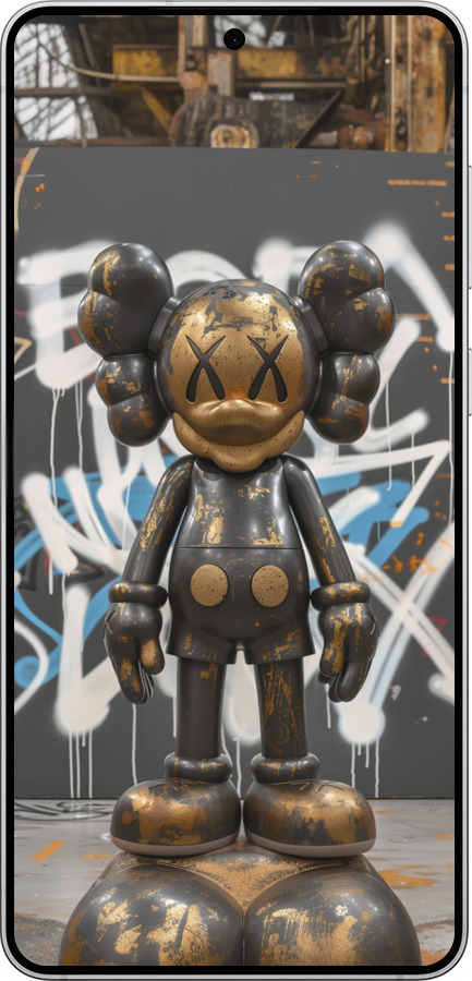 Силіконовий чехол Bronze kaws v3 для Samsung Galaxy S25 Edge - 6099u-3923 изображение 