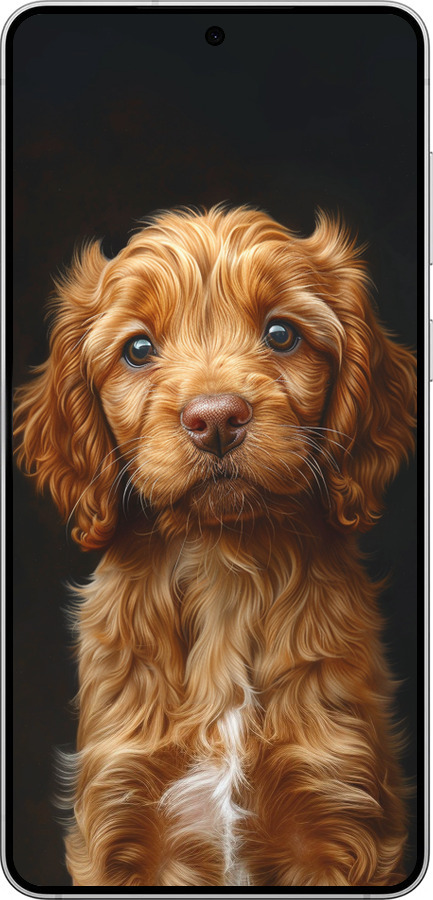 Силиконовый чехол Cocker spaniel на черном фоне для Samsung Galaxy S25 Edge - 6137u-3923 изображение 