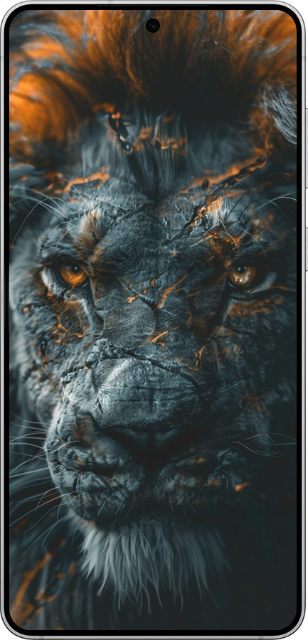 Силіконовий чехол Полум'яний лев для Samsung Galaxy S25 Edge - 6153u-3923 изображение 