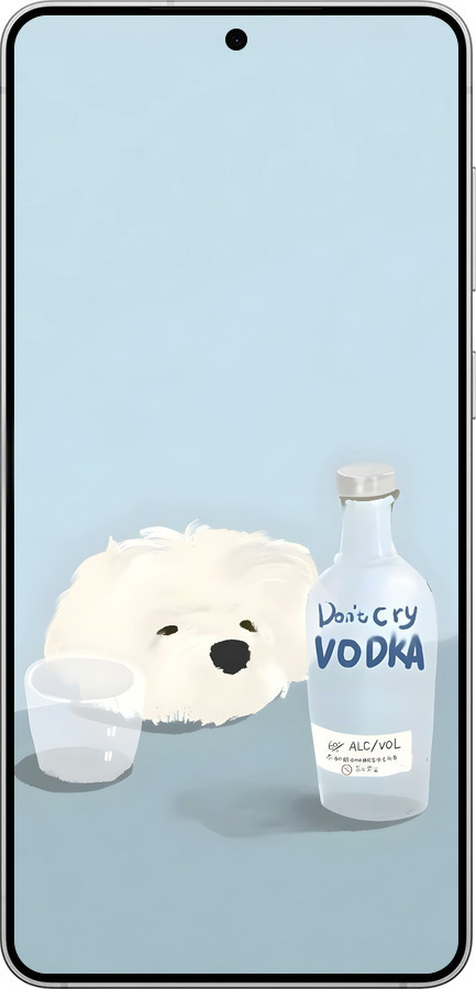 Силіконовий чехол Пес водка для Samsung Galaxy S25 Edge - 6368u-3923 изображение 