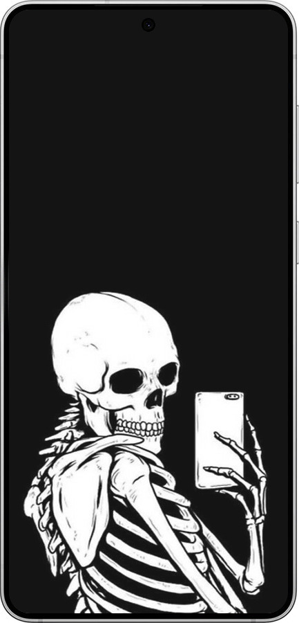 Силиконовый чехол Скелет делает Selfie для Samsung Galaxy S25 Edge - 6535u-3923 изображение 