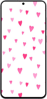 Силиконовый чехол Сердечки 2 для Samsung Galaxy S25 FE - 4763u-4094 изображение 