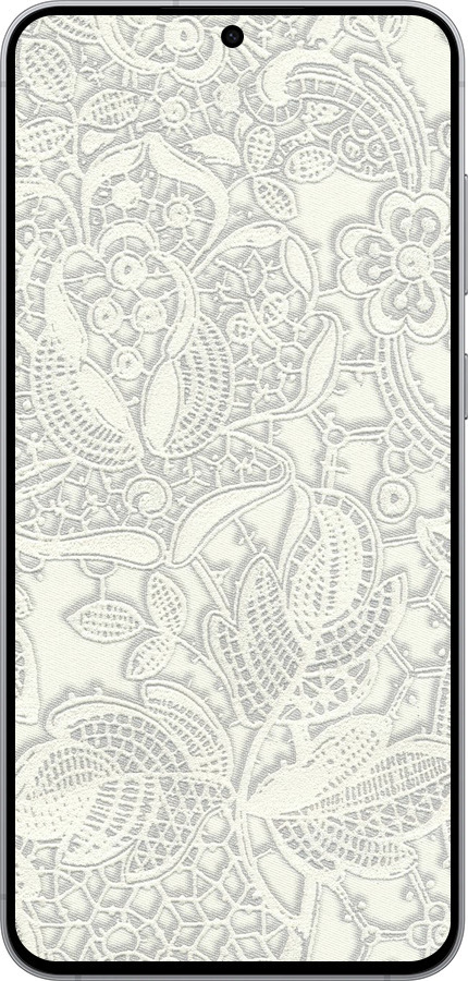 Силиконовый чехол Белое кружево для Samsung Galaxy S25 FE - 4383u-4094 изображение 