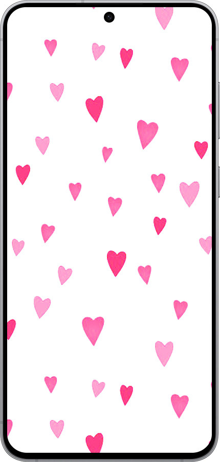 Силиконовый чехол Сердечки 2 для Samsung Galaxy S25 FE - 4763u-4094 изображение 