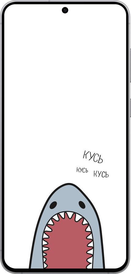 Силиконовый чехол Акула для Samsung Galaxy S25 FE - 4870u-4094 изображение 