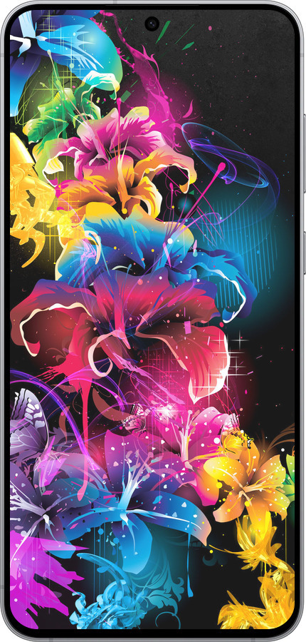 Силиконовый чехол Абстрактные цветы для Samsung Galaxy S25 FE - 511u-4094 изображение 