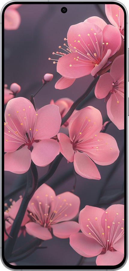 Силиконовый чехол Пурпурная сакура для Samsung Galaxy S25 FE - 6075u-4094 изображение 