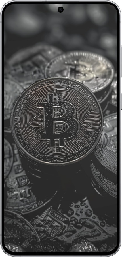 Силиконовый чехол Black Bitcoin для Samsung Galaxy S25 FE - 6090u-4094 изображение 