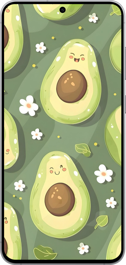 Силиконовый чехол Авокадо для Samsung Galaxy S25 FE - 6380u-4094 изображение 