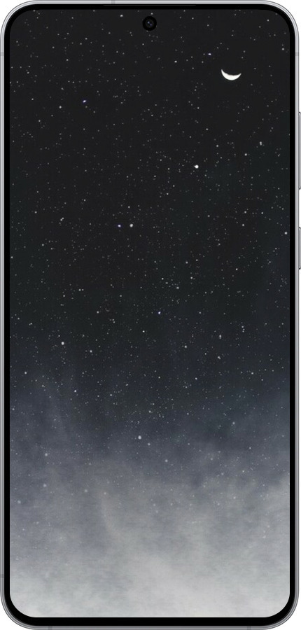 Силіконовий чехол Голубые облака, Голубая луна для Samsung Galaxy S25 FE - 6396u-4094 изображение 