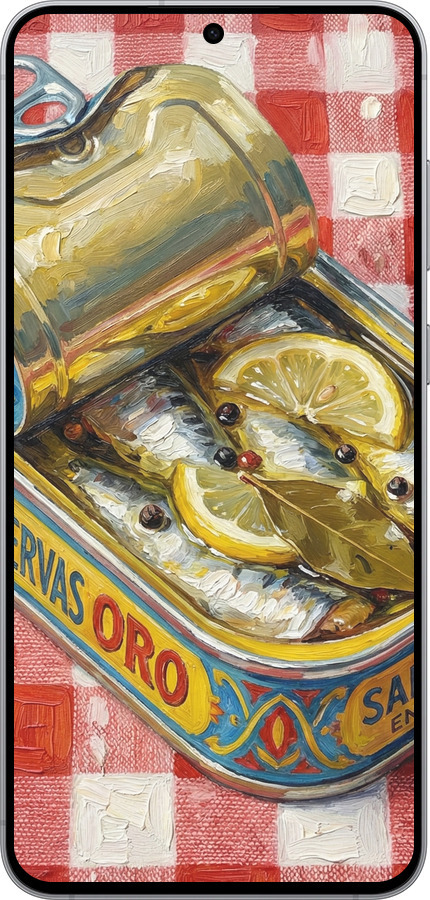 Силиконовый чехол Vintage Sardine Tin Phone для Samsung Galaxy S25 FE - 6772u-4094 изображение 