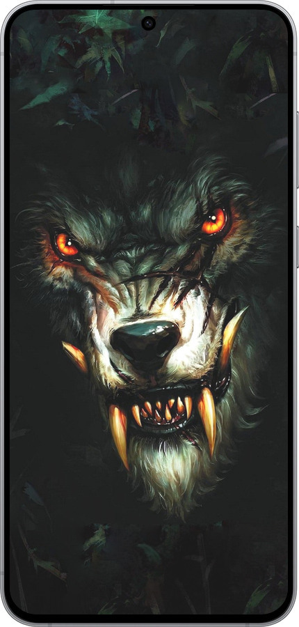 Силиконовый чехол Дьявольский волк для Samsung Galaxy S25 FE - 833u-4094 изображение 
