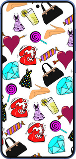 Силиконовый чехол stickers для Samsung Galaxy S25 Plus - 4757u-3826 изображение 