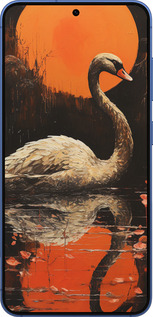 Силиконовый чехол Лебедь для Samsung Galaxy S25 Plus - 5964u-3826 изображение 