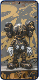 Силіконовий чехол Bronze kaws для Samsung Galaxy S25 Plus - 6097u-3826 изображение 