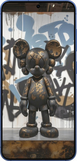 Силиконовый чехол Bronze kaws v2 для Samsung Galaxy S25 Plus - 6098u-3826 изображение 