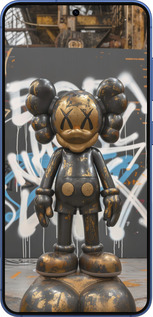 Силіконовий чехол Bronze kaws v3 для Samsung Galaxy S25 Plus - 6099u-3826 изображение 
