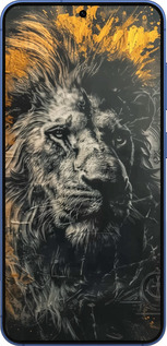 Силіконовий чехол Лев у золотих фарбах для Samsung Galaxy S25 Plus - 6155u-3826 изображение 