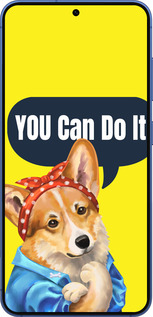 Силіконовий чехол чехол с корги You Can Do It для Samsung Galaxy S25 Plus - 6184u-3826 изображение 