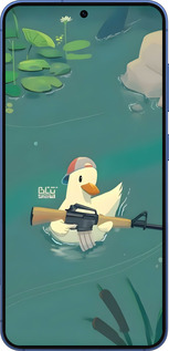 Силиконовый чехол Уточка с автоматом для Samsung Galaxy S25 Plus - 6356u-3826 изображение 