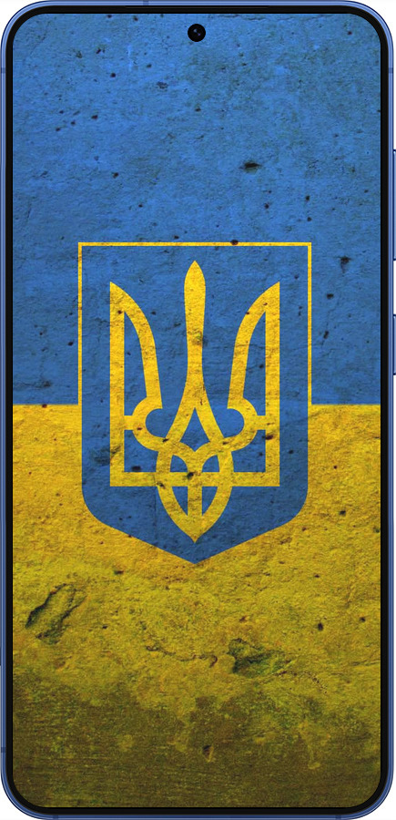 Силиконовый чехол Флаг и герб Украины 2 для Samsung Galaxy S25 Plus - 378u-3826 изображение 