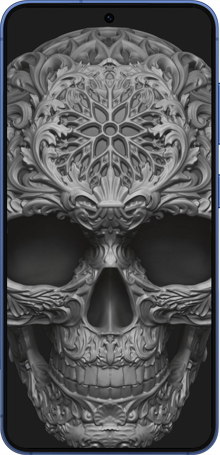 Силиконовый чехол skull-ornament для Samsung Galaxy S25 Plus - 4101u-3826 изображение 