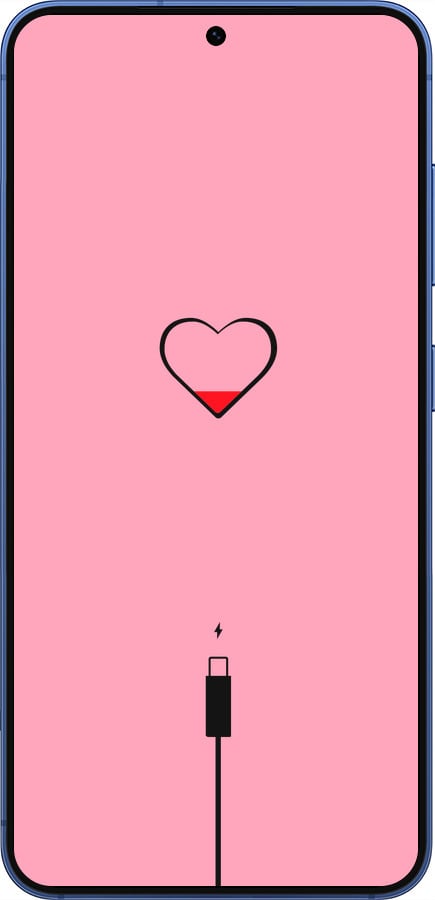 Силіконовий чехол Підзарядка серця1 для Samsung Galaxy S25 Plus - 4275u-3826 изображение 