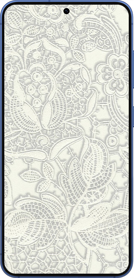 Силиконовый чехол Белое кружево для Samsung Galaxy S25 Plus - 4383u-3826 изображение 