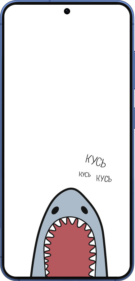 Силиконовый чехол Акула для Samsung Galaxy S25 Plus - 4870u-3826 изображение 