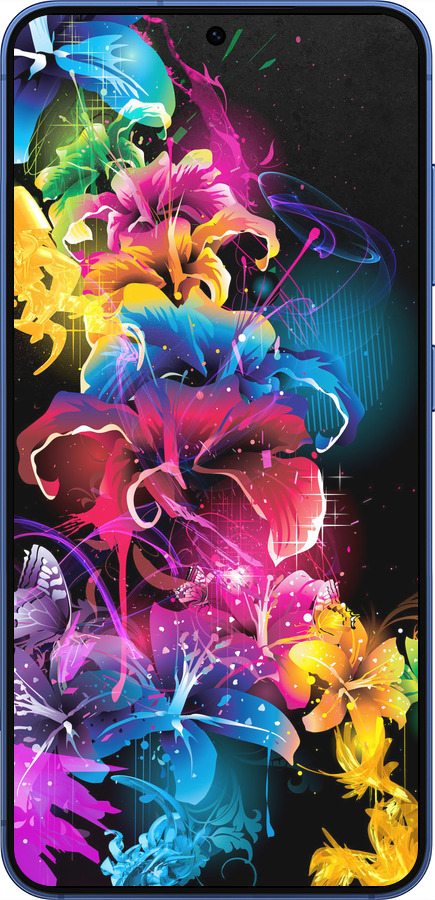 Силиконовый чехол Абстрактные цветы для Samsung Galaxy S25 Plus - 511u-3826 изображение 