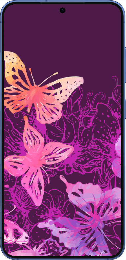 Силіконовий чехол Метелики v2 для Samsung Galaxy S25 Plus - 5475u-3826 изображение 