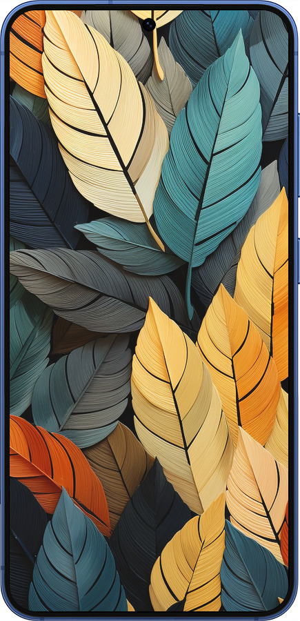 Силиконовый чехол Кольорове листя для Samsung Galaxy S25 Plus - 5644u-3826 изображение 