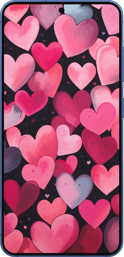 Силиконовый чехол Сердечки 4 для Samsung Galaxy S25 Plus - 5662u-3826 изображение 