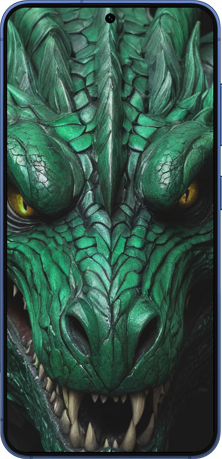 Силіконовий чехол Зелений дракон v2 для Samsung Galaxy S25 Plus - 5817u-3826 изображение 