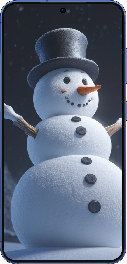 Силиконовый чехол Снеговик для Samsung Galaxy S25 Plus - 5826u-3826 изображение 