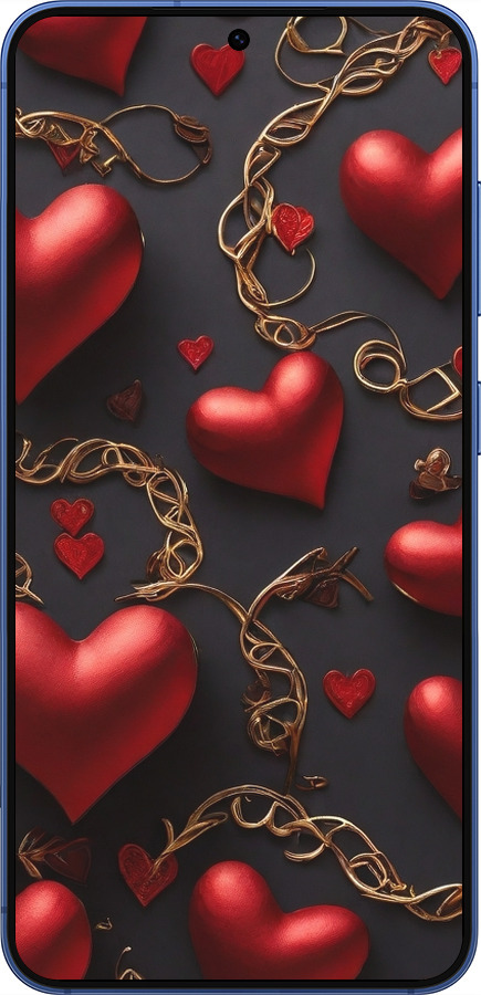 Силіконовий чехол Сердечки для Samsung Galaxy S25 Plus - 5831u-3826 изображение 
