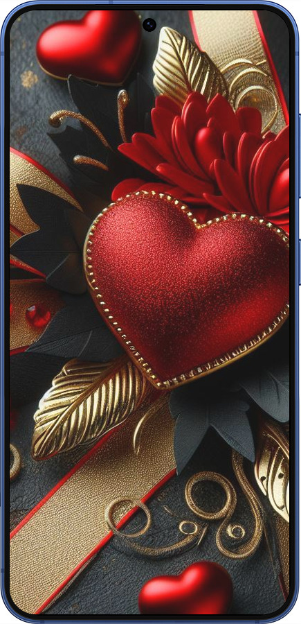Силиконовый чехол Сердечки v2 для Samsung Galaxy S25 Plus - 5832u-3826 изображение 